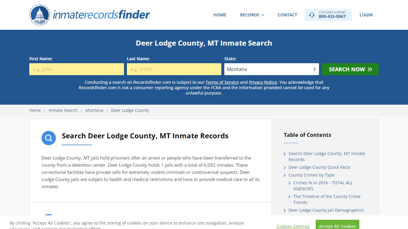 Deer Lodge County, MT Inmate Lookup & Jail Records Online